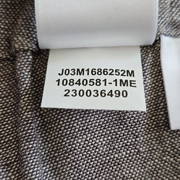 Anne Klein Pants Women XL Gray Pull On Cropped Linen Blend Office Capsule Mature - Picture 14 of 16